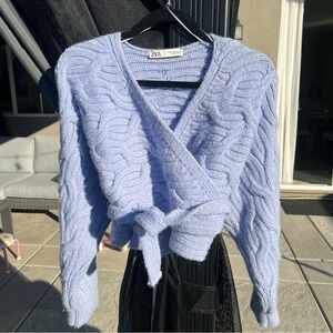 Zara Chunky Wrap Sweater